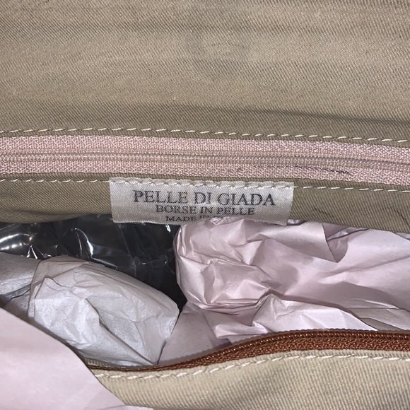 Pelle Di Giada Embossed Leather Ostrich Bag Classic timeless beauty - Picture 10 of 13